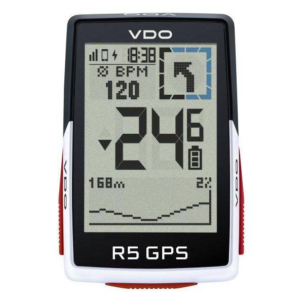 Vdo Fietscomputer R5 Gps Top Mount Set Hr + - Le Coq Wielerartikelen