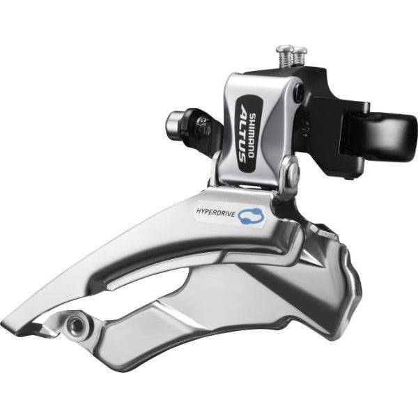 Shimano Altus FD-M313 3x7/8-speed voorderailleur met down-swing en dual-pull, hoge klem voor mountainbike of racefiets