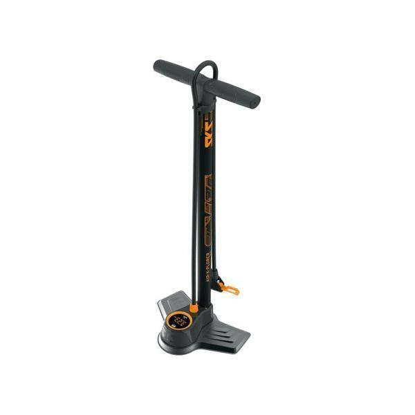 SKS Air-X-Plorer Digi 10.0 vloerpomp met digitaal manometer en 10 bar druk voor fietsbanden en inflatie.