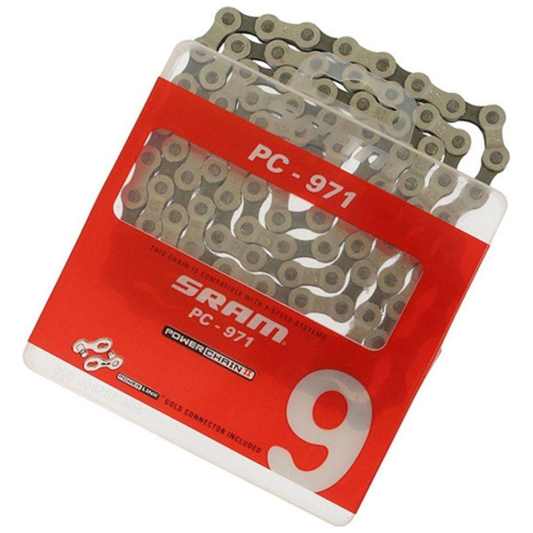 Sram ketting 9 snelheden 11/128 inch PC971 met 114 schakels, geschikt voor fietsreparatie en onderhoud