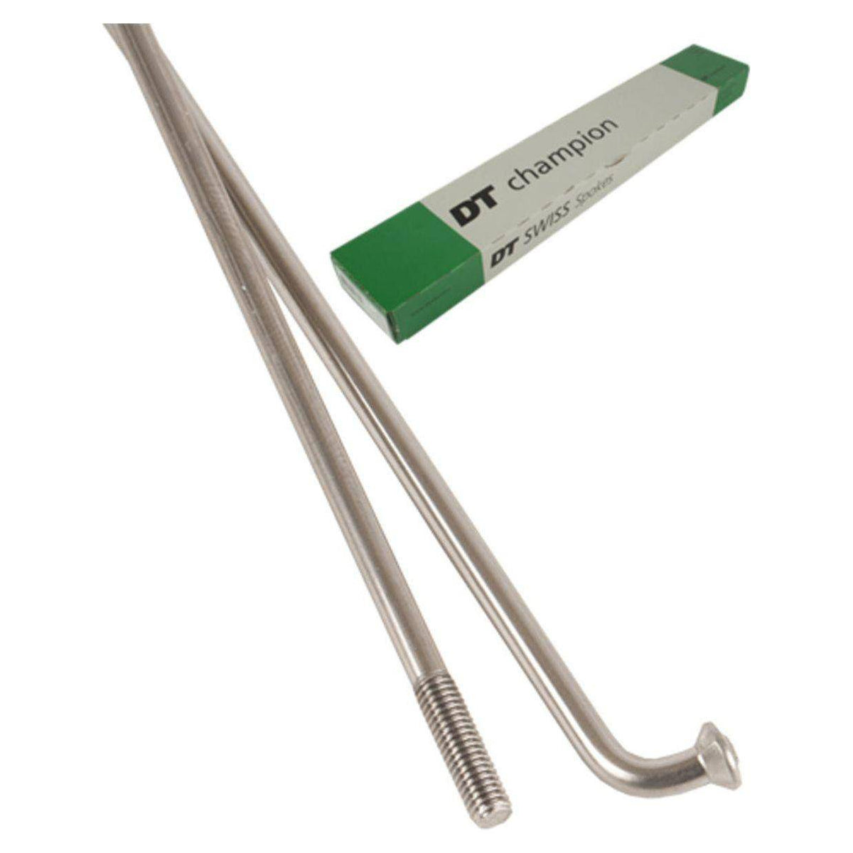 DT Swiss Spaak 13X260 DT Champion zilver, duurzame wielspaken voor lichte en sterke fietsframes, zichtbaar op afbeelding.