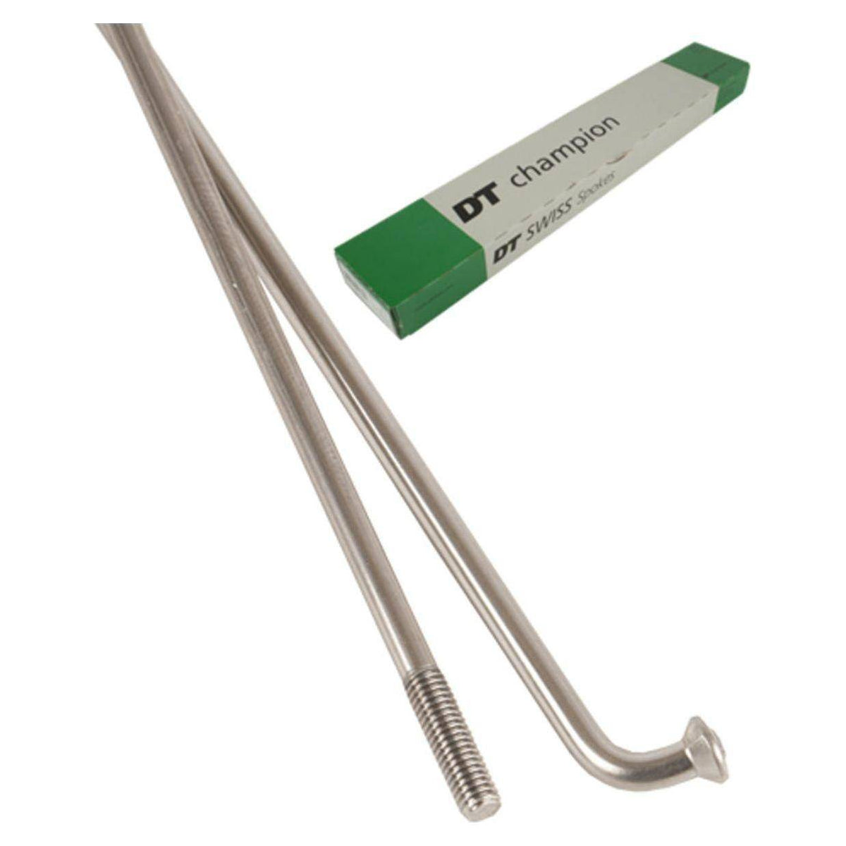 Zilveren DT Swiss Spaak 13x285 mm, geschikt voor Champion Zilver DS A 100, zichtbaar op de afbeelding