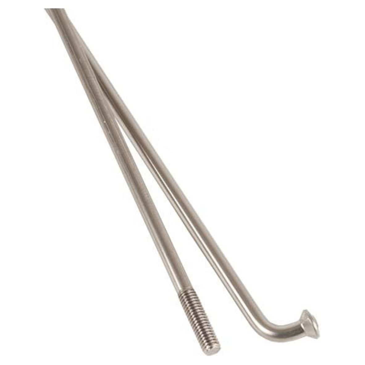 Set van 100 zilveren RVS DT Swiss Competition 14x266mm J-Bend spaken voor fiets, zichtbaar in de doos