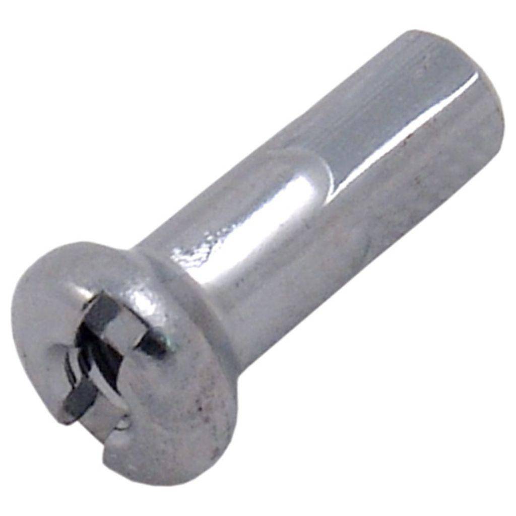 DT Swiss Spaaknippel 14 mm, 12 mm lengte, geschikt voor fietswielen, zichtbaar op de afbeelding.