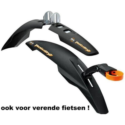 Sks Spatbordset 20/24 Rowdy Verend Pvc - Zwart - Le Coq Wielerartikelen