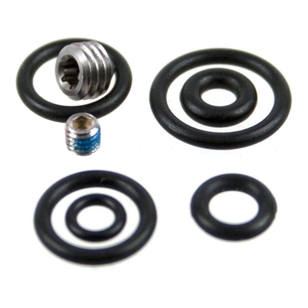 RockShox vorkd servicekit Remote Xloc met onderdelen en gereedschap voor onderhoud en reparatie van vorken.