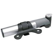 Aluminium en PVC SKS Supershort handpomp van 164 mm in zilver, compacte fietsreparatie pomp voor snel gebruik