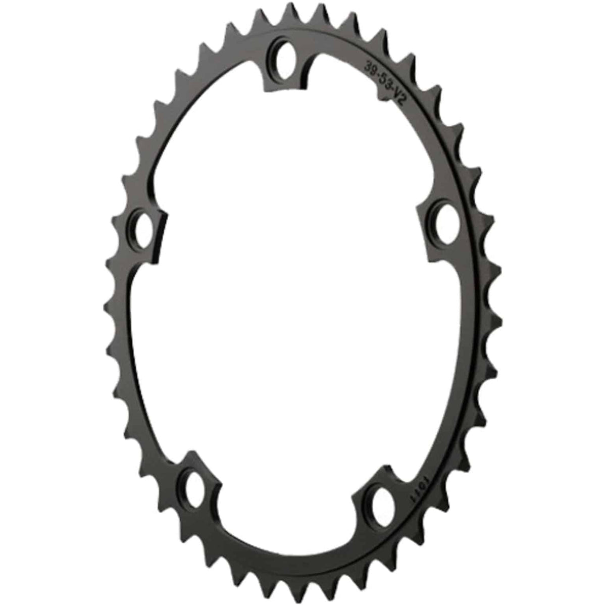 Zwart Sram kettingblad 39T Race Alm 3mm voor 10-speed fietsen, zichtbaar met 130mm steekdiameter in de afbeelding