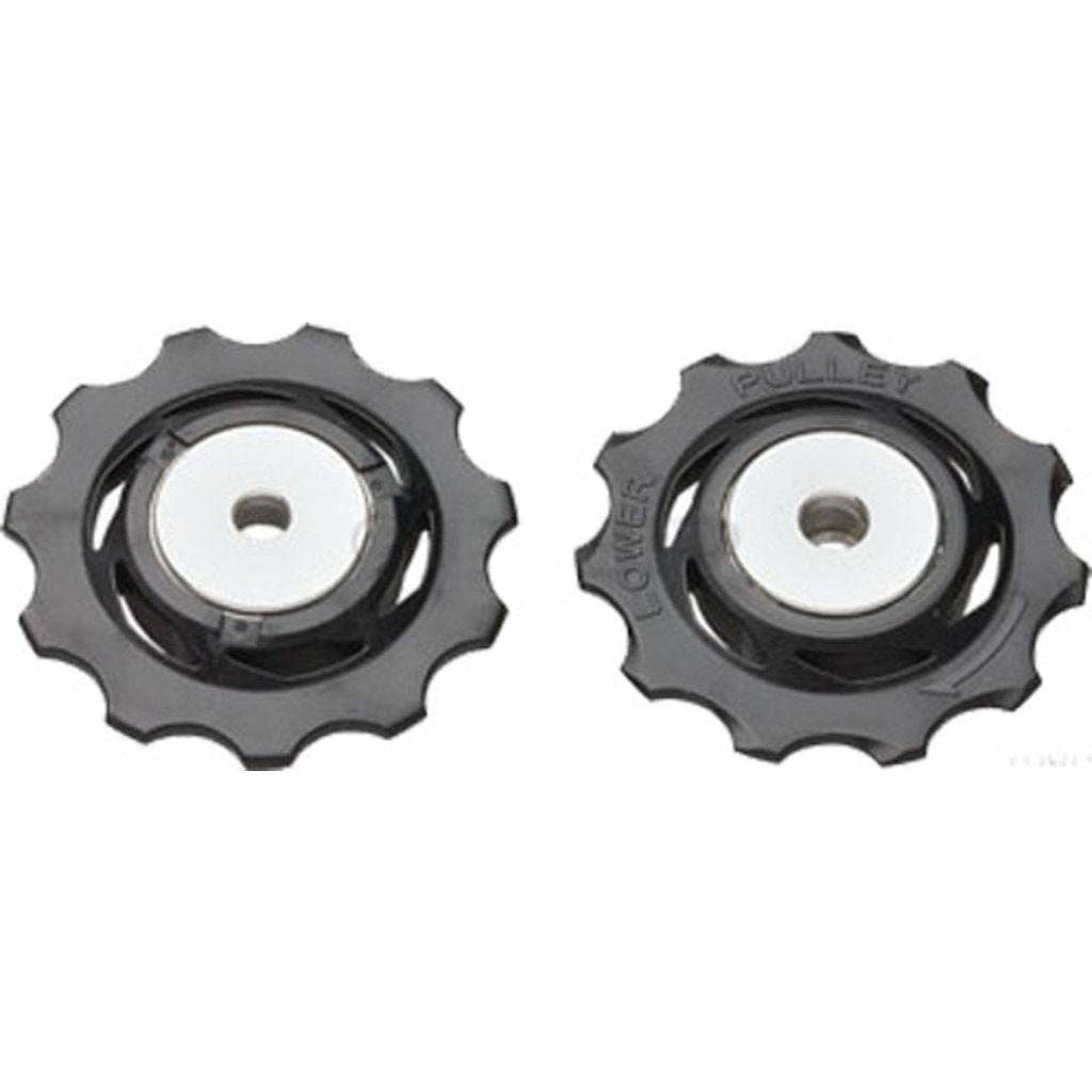 Sram derailleurwieltjes Apex/Rival/Force voor naaf, zwart, metalen onderdelen voor fietsversnelling, close-up.
