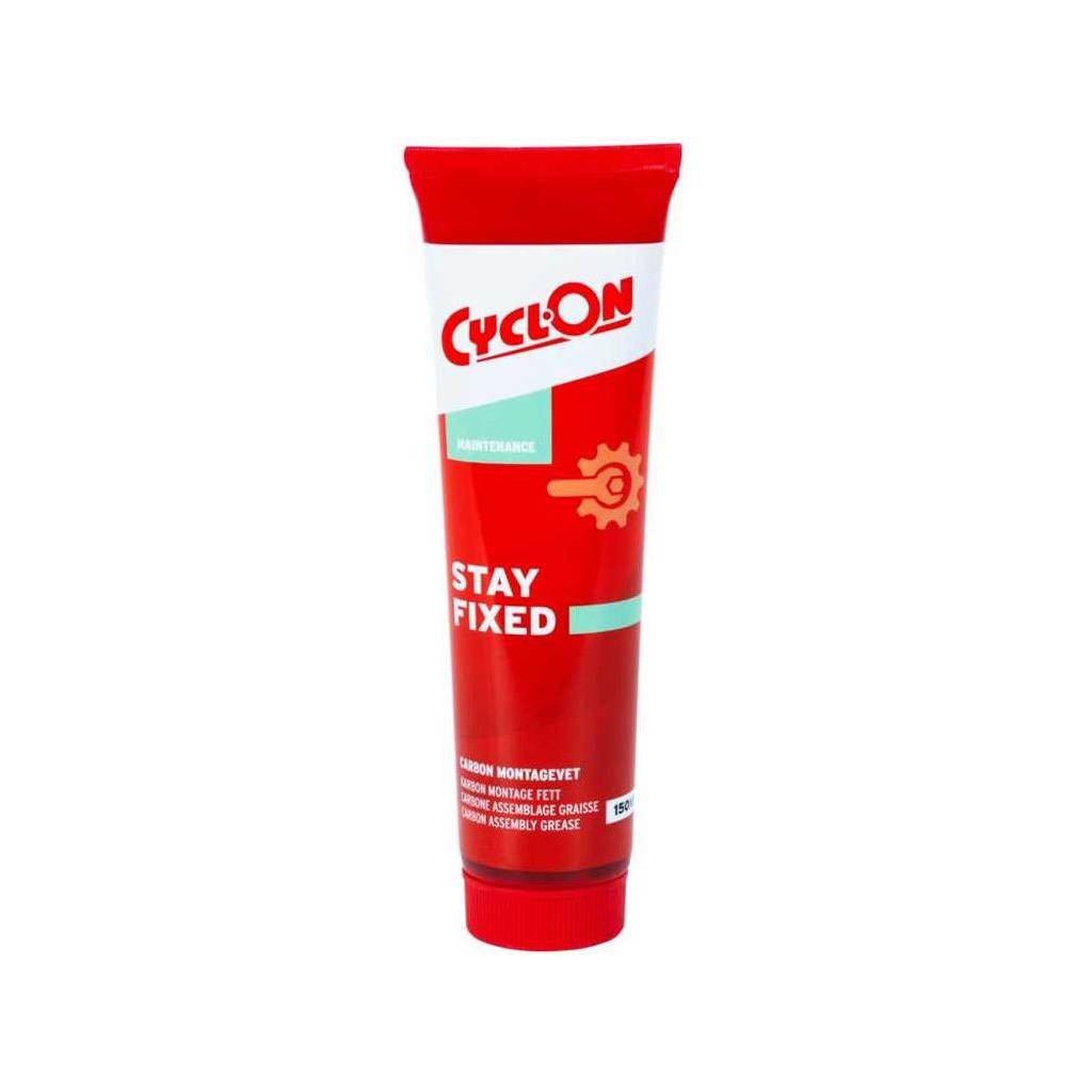 CyclOn Stay Fixed Carbon montagepasta voor fietsframes, zwart, stevig en duurzaam voor betrouwbare montage.