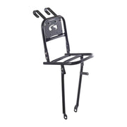 Steco voordrager Transport Comfort voor 20/24 inch fietsen, 20x20 cm, 375 mm lengte, zwart metalen frame.