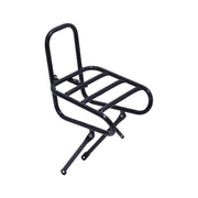 Steco Smooth voordrager voor 26/28 inch fietsen, kroonboutmontage, zwart metalen frame, geschikt voor stadsfietsen