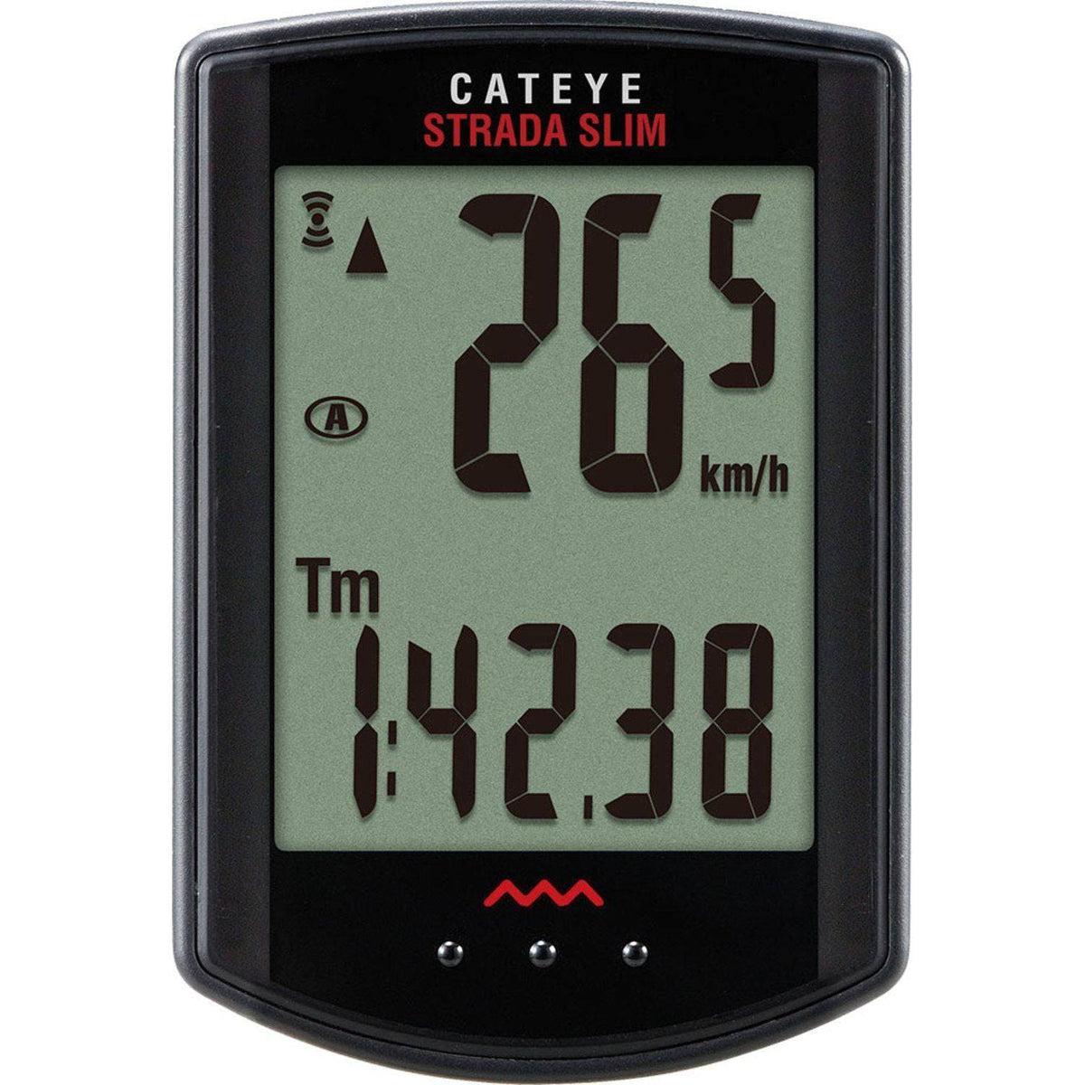 Cateye Strada Slim CC-RD310W fietscomputer draadloos zwart met kilometerteller en overzichtelijk display