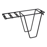 Steco Mee Easy Fit bagagedragerverlenging met reflectiebeugel voor fiets, compatibel met bagagedragers, zwart en robuust.