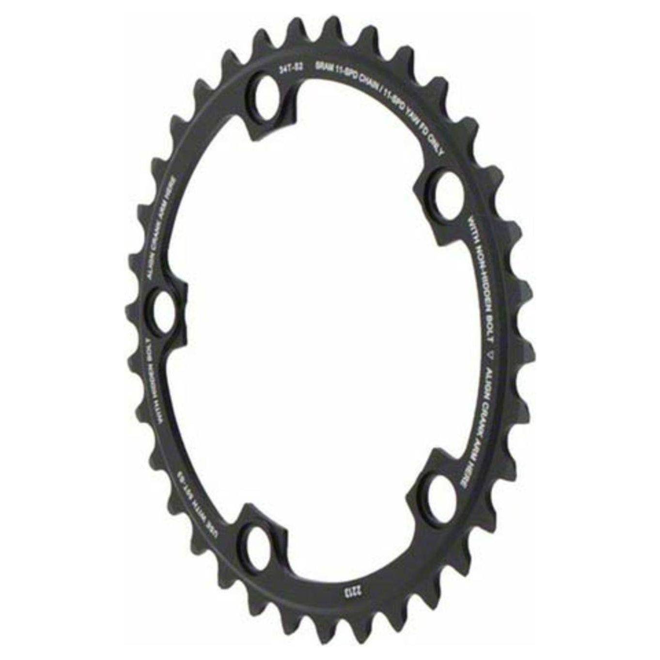 Kettingblad Sram Red/Force22/Rival22 Compact 11V 34T Steek 110 Blast Black - Le Coq Wielerartikelen