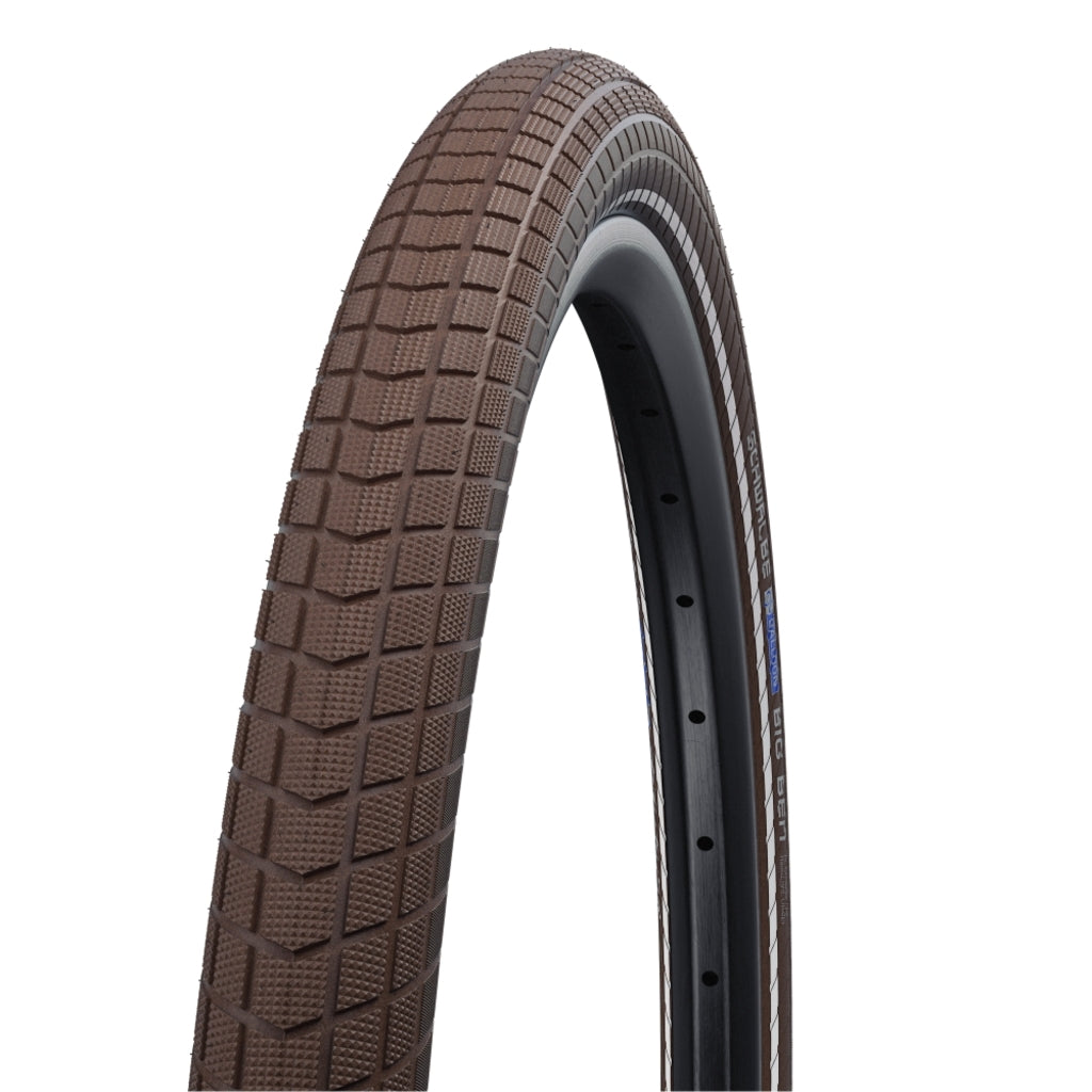 Schwalbe Big Ben K-Guard 26-inch stadsfiets buitenband met reflecterende zijwand, geschikt voor stadsfietsen