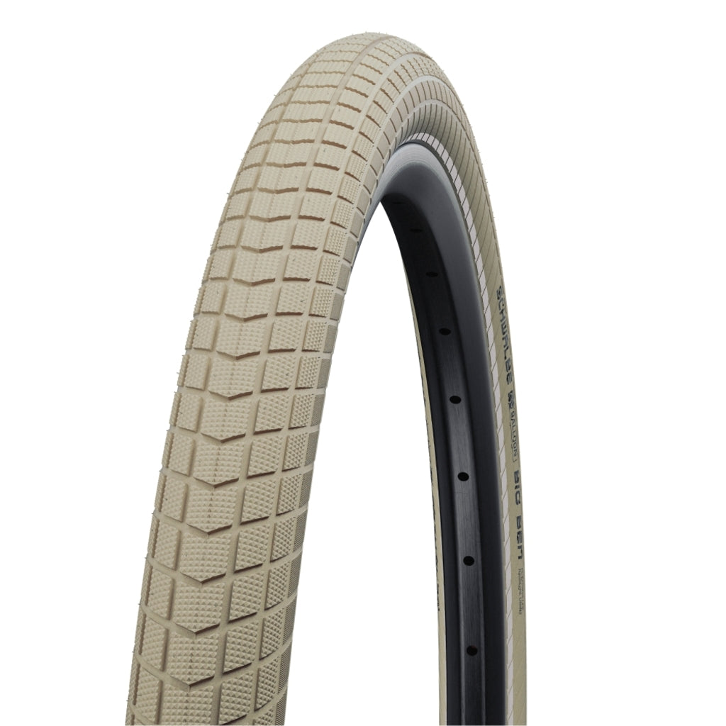 Schwalbe Big Ben K-Guard 26" stadsfiets buitenband met reflectie, geschikt voor stadsritten en comfortabel rijden.