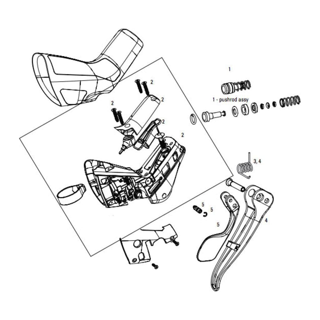 Sram Remd Race Reservoir Kap Kit, vervangingskap voor remreservoirs, zwart kunststof met merklogo, geschikt voor remmen.