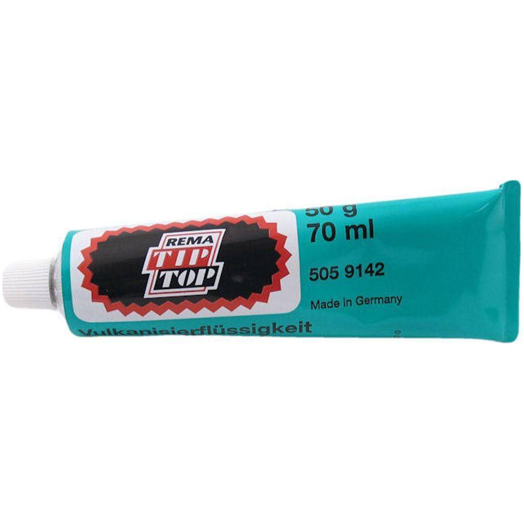 Bandreparatieset Rema Tiptop, 50 gram / 70 ml, voor het herstellen van banden met een stevige, professionele reparatie.