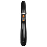Zwart SKS Shockboard XL voorspatbord voor 27,5/29 inch fietsen, gemaakt van PVC, beschermt tegen water en vuil.