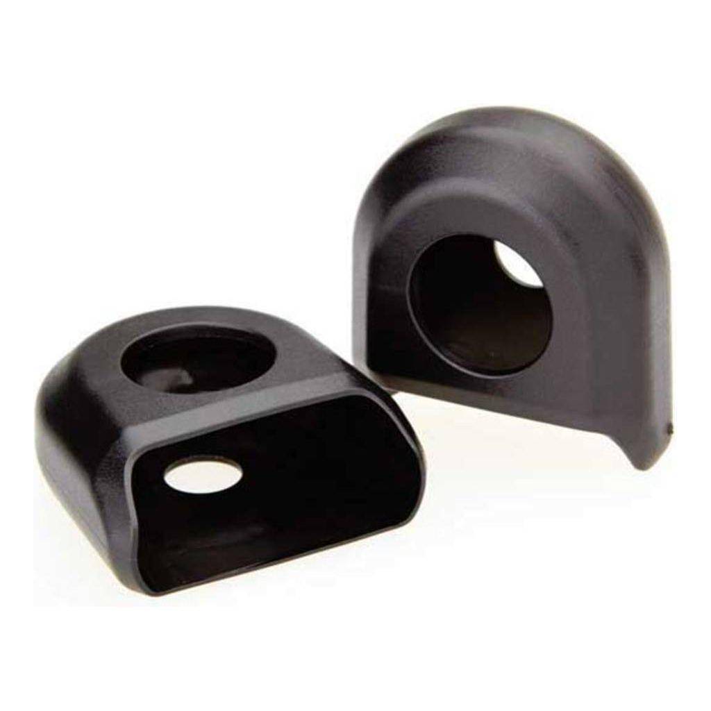 Zwart Sram Crank Boot Set A 2 voor bescherming van fietskrukken, zichtbaar op de afbeelding.