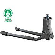 Ursus Hopper 300 mm middenstandaard 2-poot, zwart, zichtbaar met metalen structuur en bevestigingspunten.
