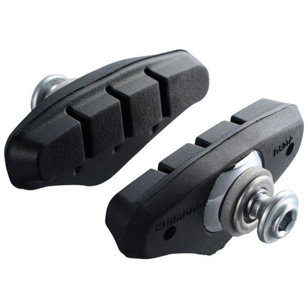 Shimano R50T2 (BR-4600) velgremblokset met 5 paar remblokjes voor Tiagra en Sora remmen, zichtbaar in de afbeelding