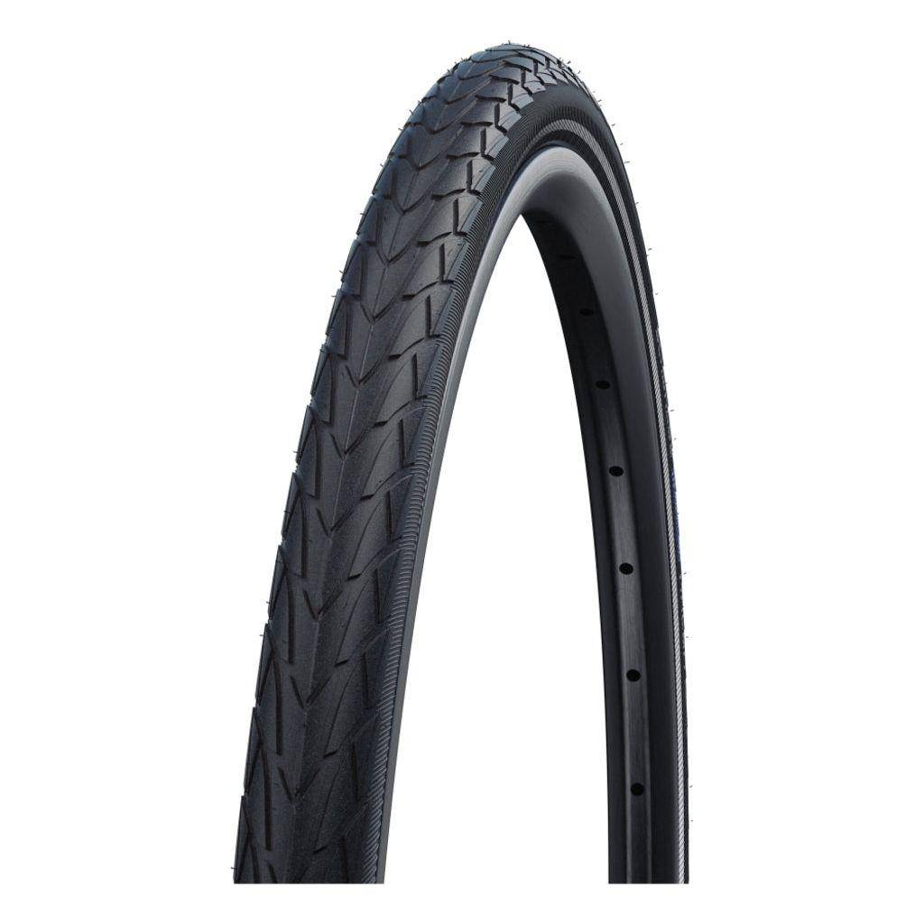 Schwalbe Marathon Smartguard 28-inch E-bike buitenband met reflectie en extra bescherming, geschikt voor elektrische fietsen.