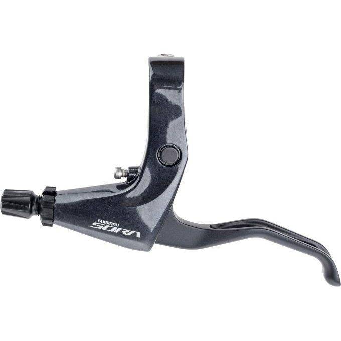 Zwarte Shimano Sora BL-R3000 links remhendel voor fiets, losse remgrepen met ergonomisch ontwerp en comfortabele grip.