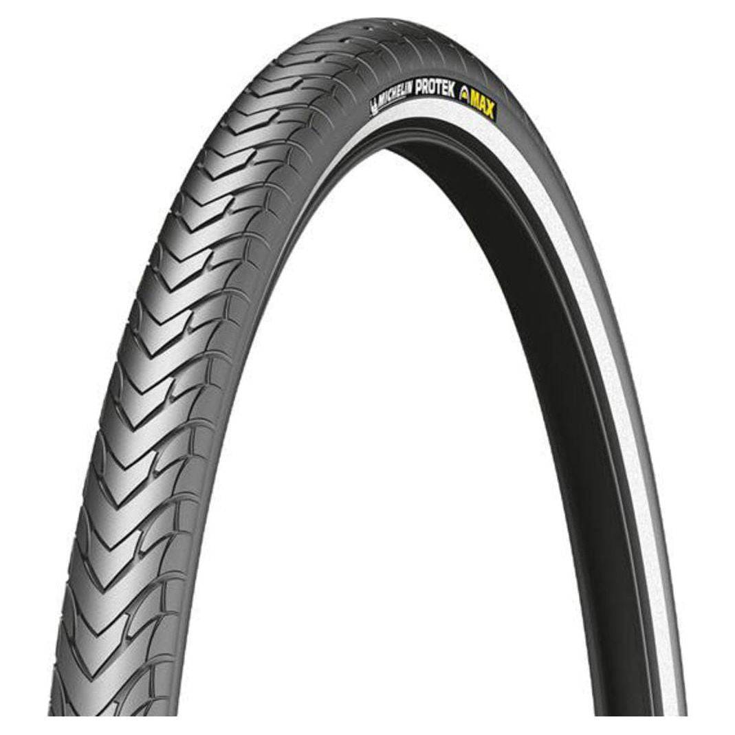 Michelin stadsfietsband 26 inch Protek Max 47-559 zwart met antileklaag en duurzame rubber voor betrouwbaar fietsen.