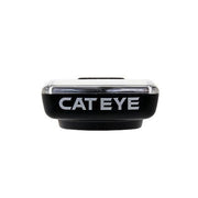 Cateye draadloze fietscomputer CC-VT235W in zwart met achtergrondverlichting, toont kilometerteller en fietsgegevens.