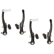 Aluminium V-brake set van Saccon voor voor- en achterremmen van racefiets, zichtbaar op de afbeelding.