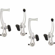 Saccon V-brake set voor racefiets, voor en achter aluminium remmen met stevige constructie en remblokhouder.