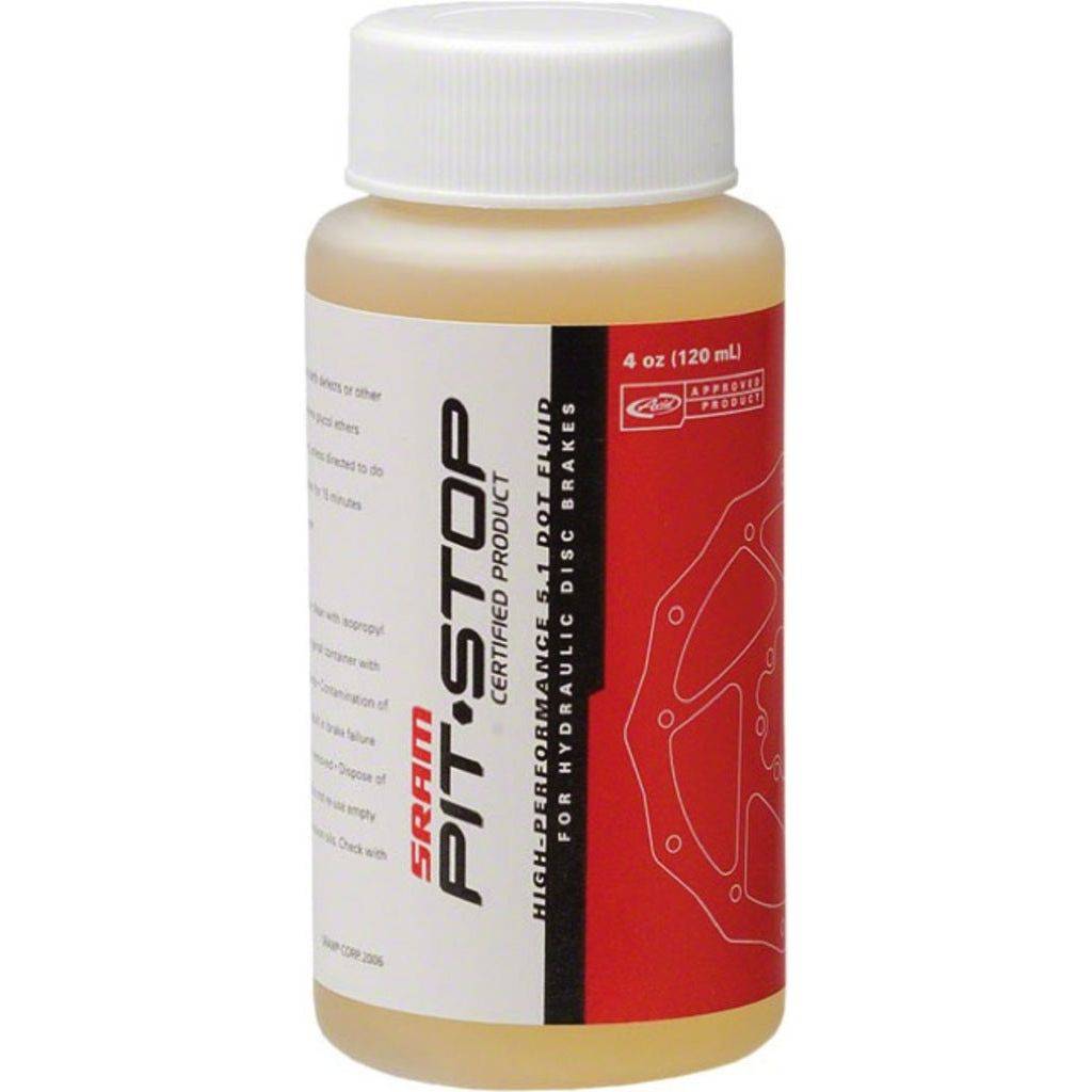 Sram Remvloeistof Dot 5.1 schijfremolie in 120ml fles, geschikt voor hoogwaardige fietsremmen.