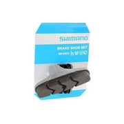 Vijf paar Shimano BR-6403/1055 race remblokjes voor velgremmen, zwart en compact, geschikt voor racefietsen.