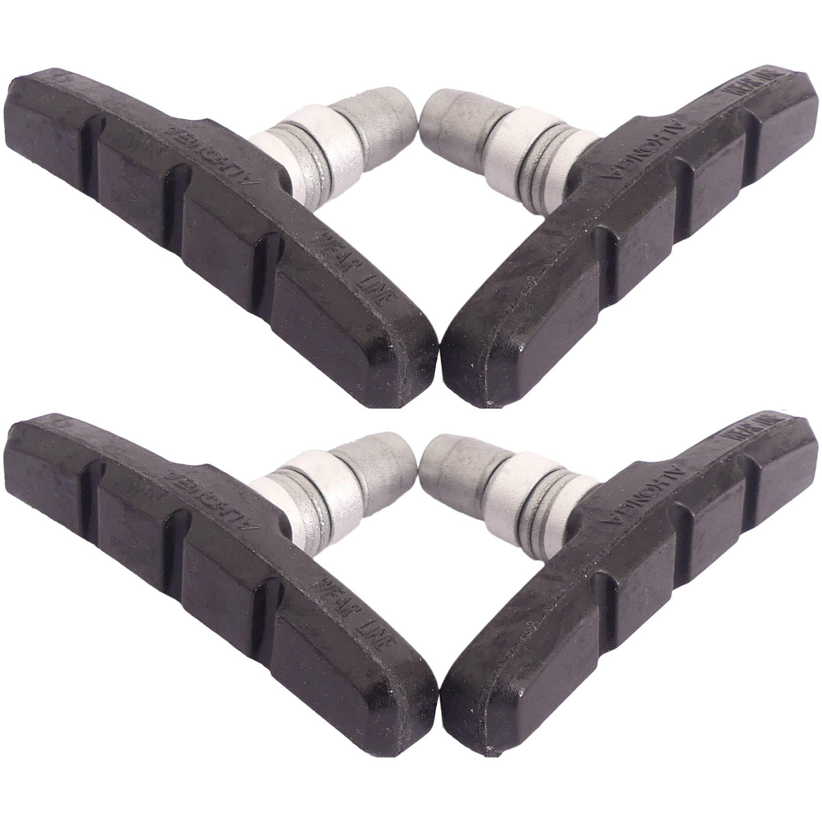 Edge V-brake remblokset met 4 stuks, 70 mm remblokken voor V-brakes, geschikt voor fietsremmen, zichtbaar in de afbeelding.
