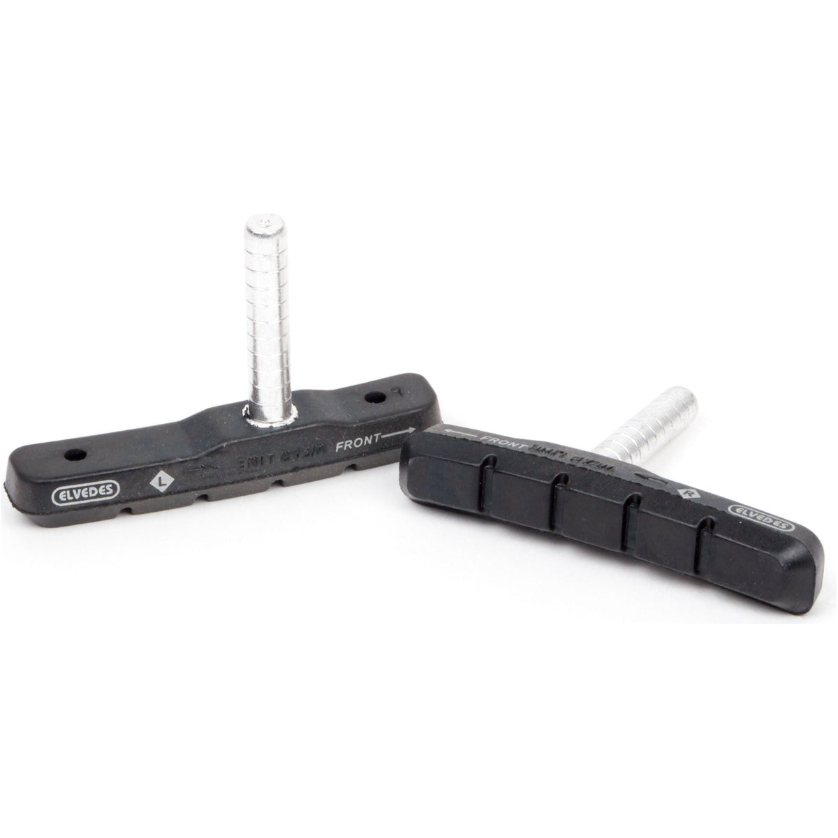 Elvedes V-brake remblokken set met 25 paar, 72 mm cantilever velgremblok voor fietsremmen, zwart kunststof.