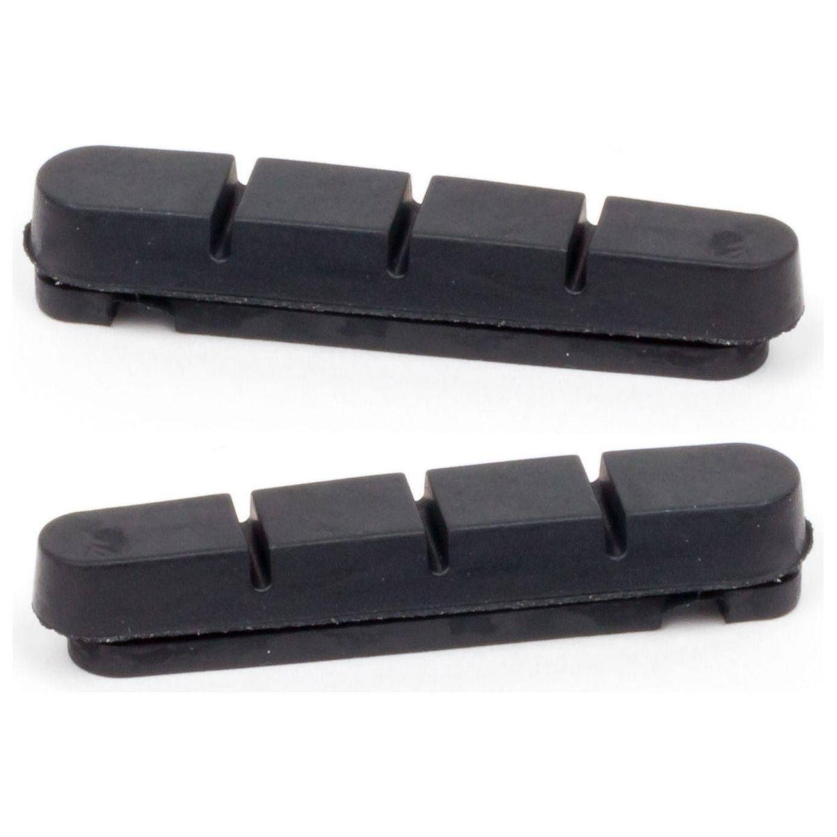 Elvedes velgrem remblokjes 55 mm voor Shimano cartridge, vervangingsset voor fietsremmen, close-up van de remschoenen.