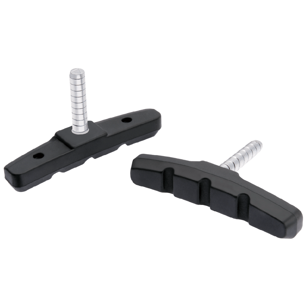 Edge V-brake remblokset met 70 mm gecentreerde remblokken voor V-brakes, geschikt voor betrouwbare remprestaties op de fiets.