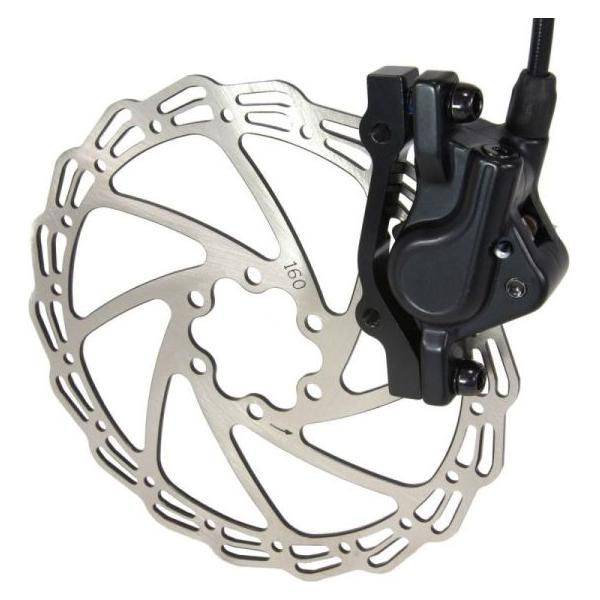 Saccon hydraulisch remset voor en achter met remschijven en leidingen voor E-bike, model Dh54, geschikt voor schijfremmen.