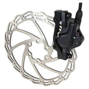 Saccon hydraulisch remset voor en achter met remschijven en leidingen voor E-bike, model Dh54, geschikt voor schijfremmen.