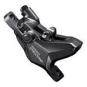 Shimano Deore Br-M6100 hydraulische remklauw post mount met 2 zuigers voor mountainbike, zichtbaar in de afbeelding.
