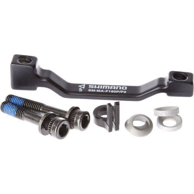 Shimano remschijfadapter Pm 180 naar 203 mm voor fiets, geschikt voor het aanpassen van remschijven.