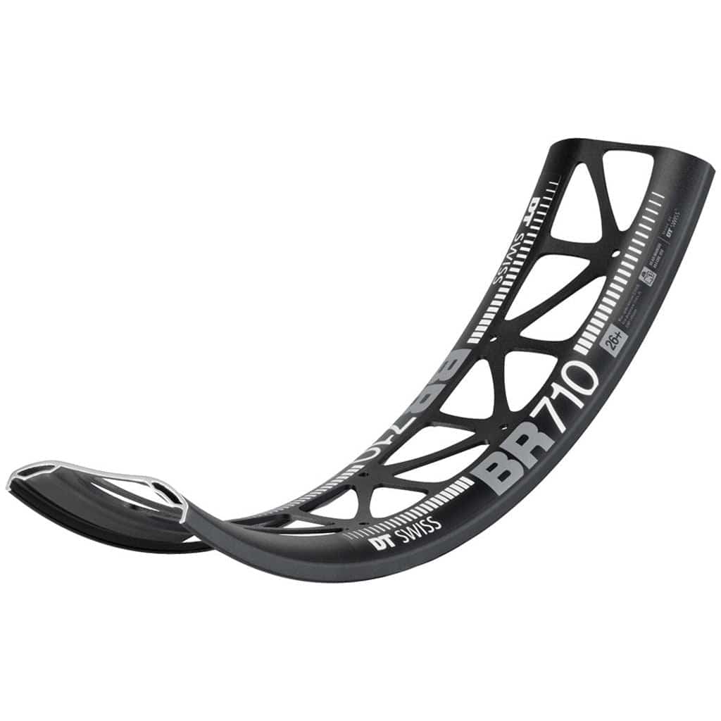 Zwarte DT Swiss Velg Br710 26" aluminium met 81 mm diepte en 32-spaaks disc voor racefiets of mountainbike