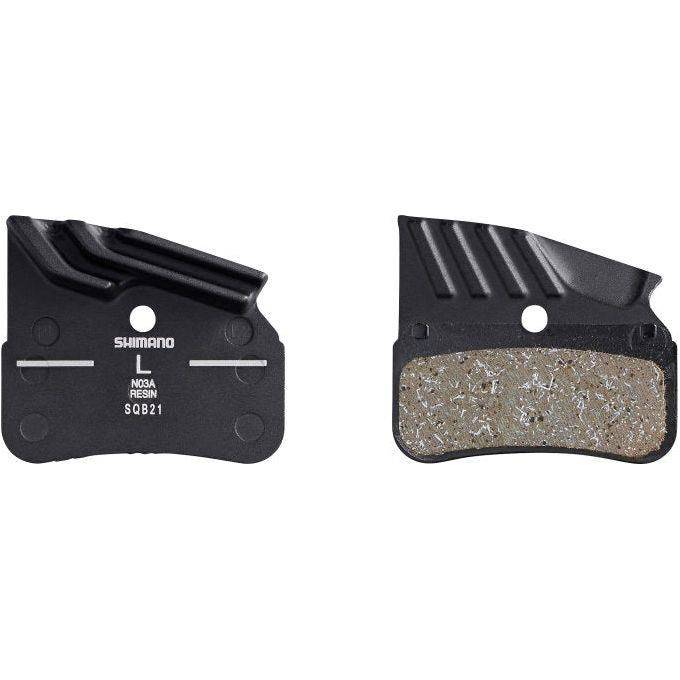 Shimano N03A resin remblokset met koelvinnen voor schijfremmen, compatibele remblokjes voor optimale remprestaties.