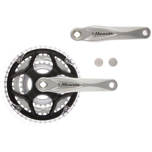 Crankstel 8-Speed Miranda Alfa 3 42/32/22T 8Mm - Zilver - Le Coq Wielerartikelen