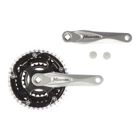 Crankstel 8 Speed Miranda Alfa 3, 42/34/24T 5Mm - Zilver - Le Coq Wielerartikelen