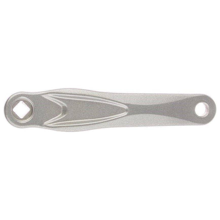 Zilveren Miranda Alfa 1 crankarmen van 170 mm met gecoate afwerking, geschikt voor fietsen.