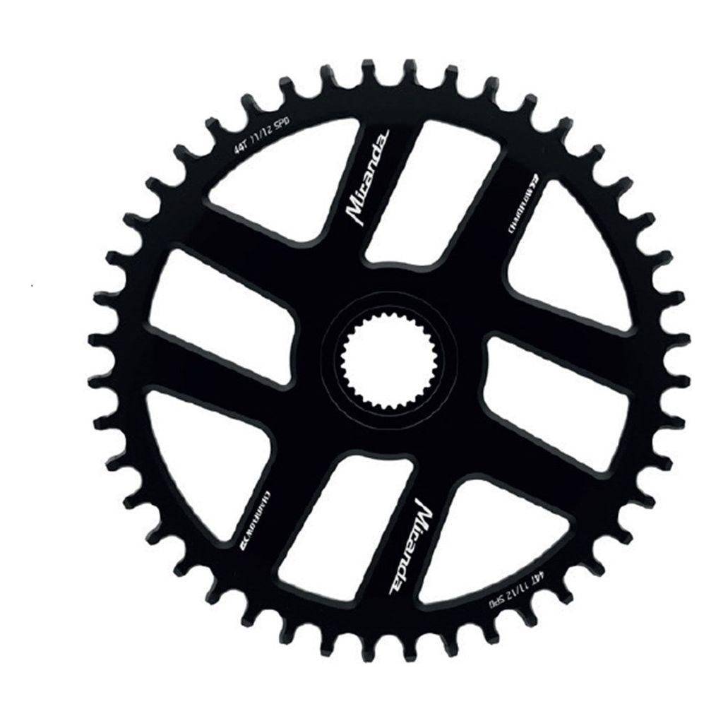 Middenmotor tandwiel 34T Miranda Bosch, diameter 47,5 mm, geschikt voor D1 en Dm motoren, zichtbaar in de afbeelding