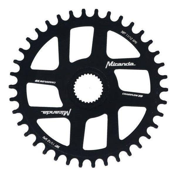 Middenmotor tandwiel 38T van Miranda met 47,5 mm diameter voor Bosch 4 D1, zichtbaar in de afbeelding.